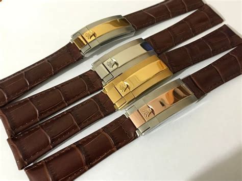 rolex leather deployment strap|rolex buckle strap.